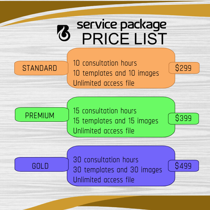 service package price list,package price list Iphosti le-Instagram template