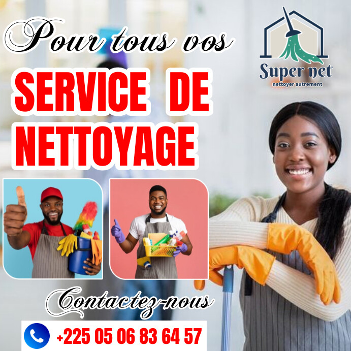 services nettoyages Instagram na Post template