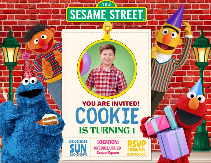 Sesame Street Template | PosterMyWall