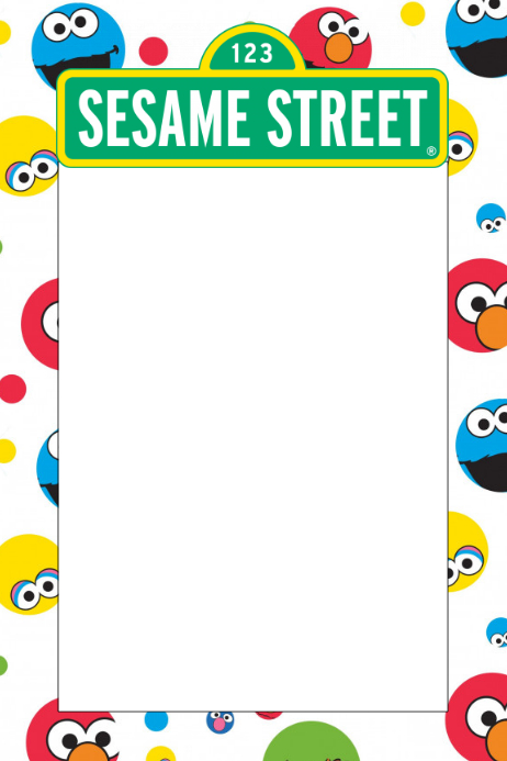 Sesame Street Party Prop Frame Template Postermywall
