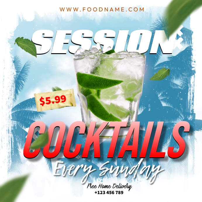 Session Menu Session Cocktail Menu Template | PosterMyWall