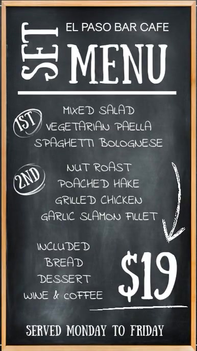 Copy of Set Menu Animated Template | PosterMyWall