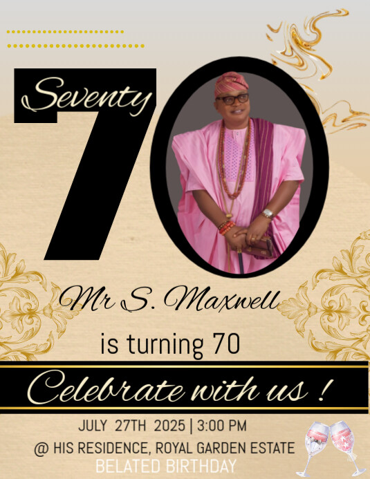 Seven Decades of life Flyer (US Letter) template