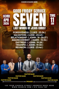 seven last words of jesus christ Poster template
