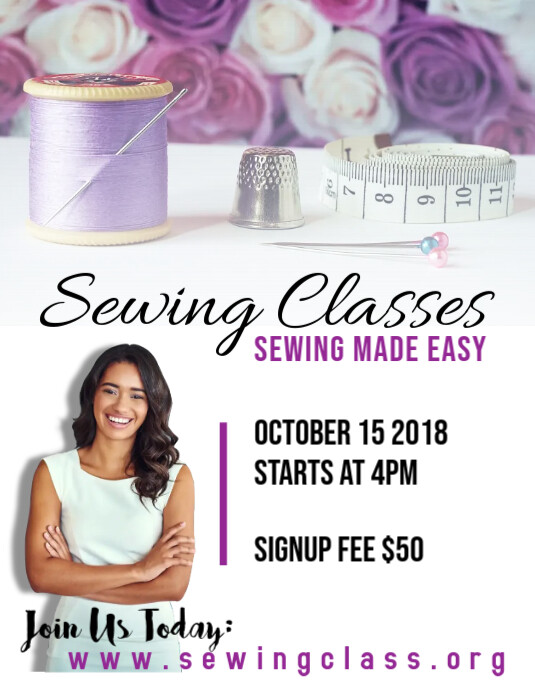 Sewing Classes Template | PosterMyWall