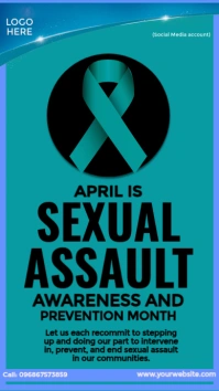 Sexual Assault Awareness and Prevention Month Instagram Story template