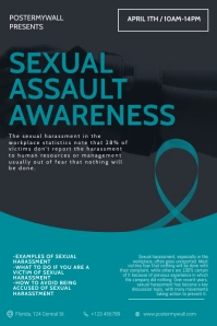 Sexual Assault Awareness Month Flyer Template Plakkaat