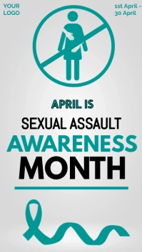 Sexual assault awareness month. Instagram-verhaal template