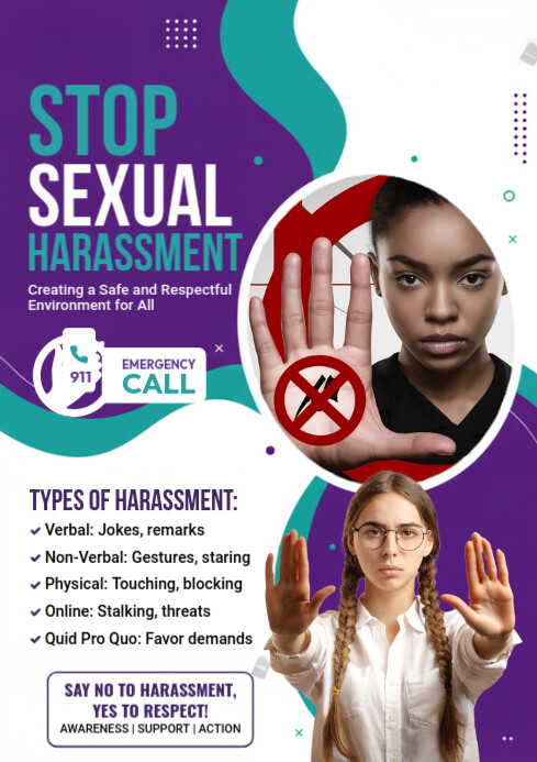 Copy of sexual harassment awareness | PosterMyWall