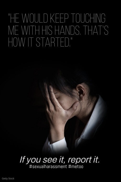 Sexual Harassment Awareness Poster Template | PosterMyWall