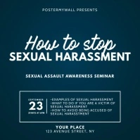 Sexual Harassment Awareness video seminar Square (1:1) template