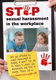 sexual harassment in the workplace A4 template
