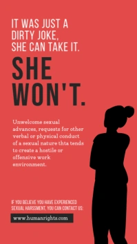 Sexual Harassment is Not a Joke Instagram Sto template