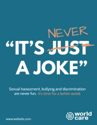 Sexual harassment never a joke campaign flyer template
