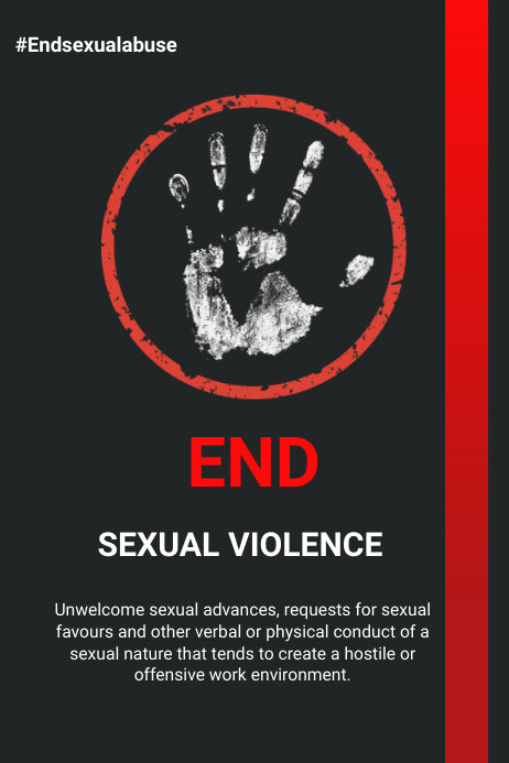 Sexual Violence awareness flyer Template | PosterMyWall