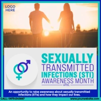 Sexually Transmitted Infections (STI) Awareness Month Instagram Post template