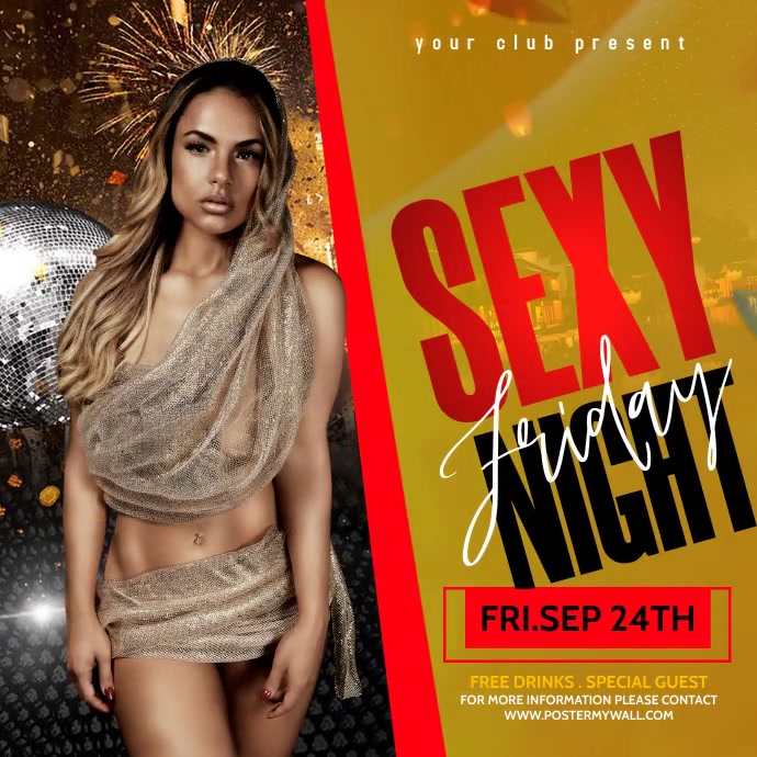Sexy Friday Night Instagram Post template