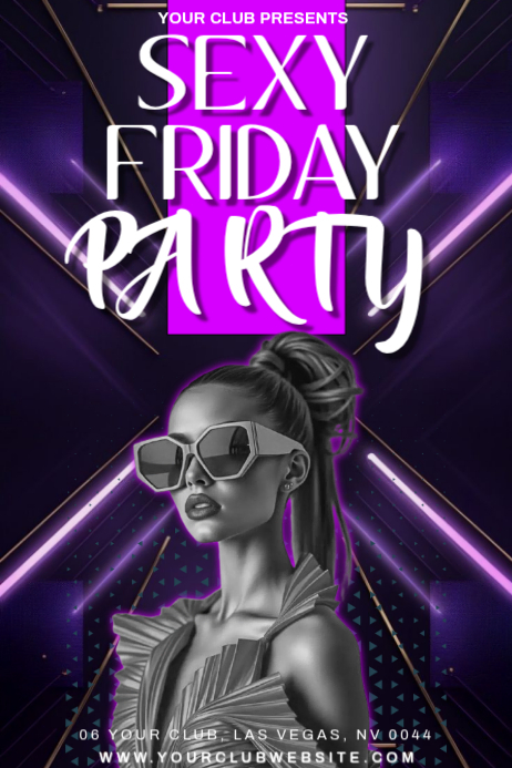 SEXY FRIDAY PARTY Template | PosterMyWall