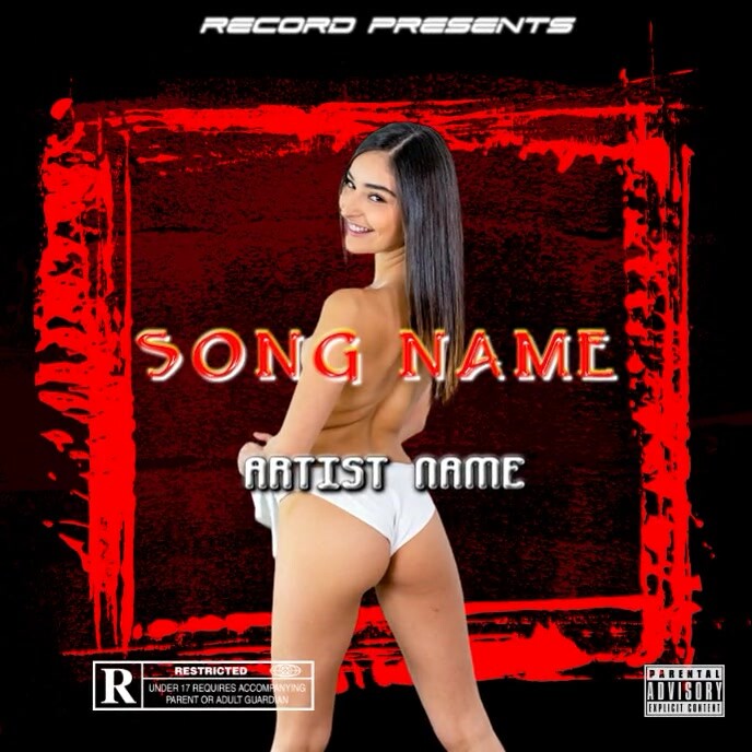 Sexy girl album cover template