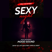 Black Nightclub Event Promotion 方形(1:1) Template