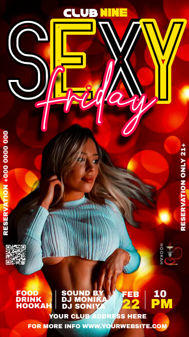 sexy night party flyer graphics Instagram Story template