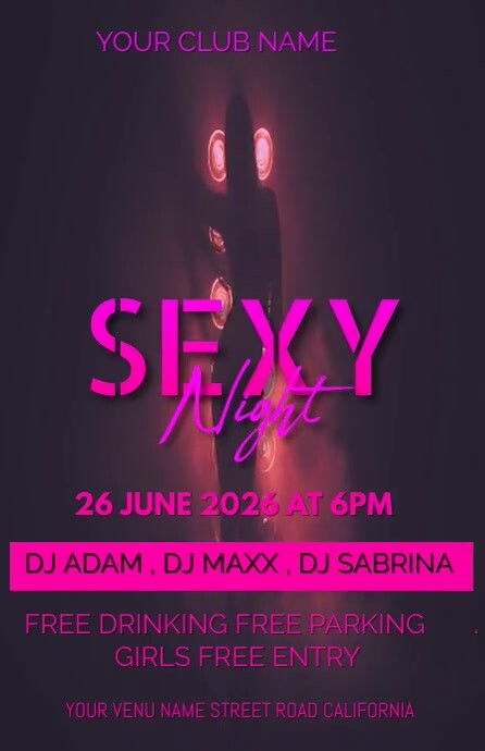 Sexy Night Party Template Tablóide