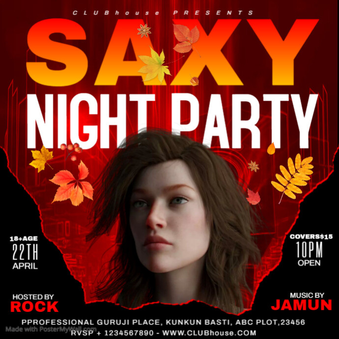 sexy night sexy party Template PosterMyWall