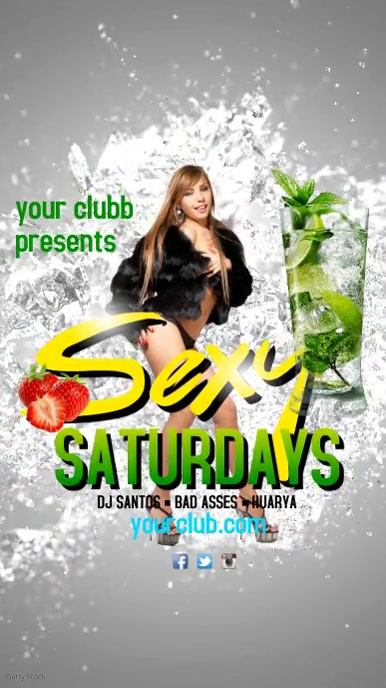 Sexy Saturdays Instagram Template Ecrã digital (9:16)