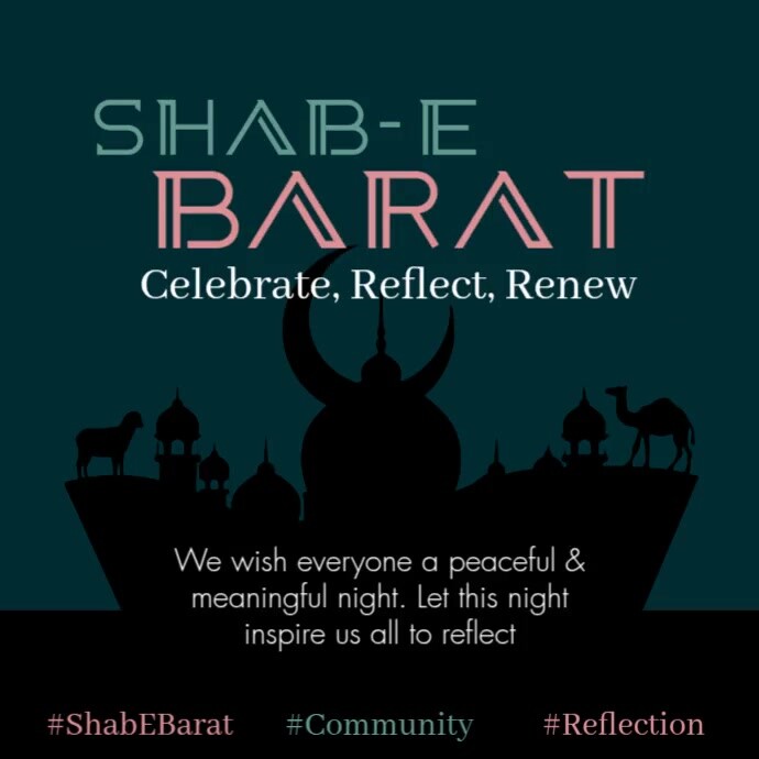 Shab E Barat Corporate Social Media Post Template | PosterMyWall