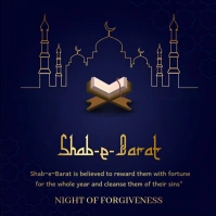 Shab e Barat Greeting Card Instagram Post. template