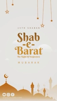 Shab E Barat Mubarak Forgiveness Night Video Instagram Story template