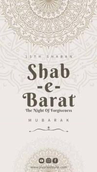 Shab E Barat Mubarak Forgiveness Night Video Instagram Story template