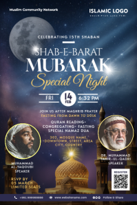 Shab E Barat Prayer Night Poster Template Plakat