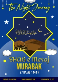 Shab e Meraj Flyer A6 template