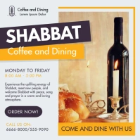 Shabbat Kosher Dinner Invitation Message Instagram template