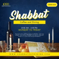 Shabbat Party Invite Message Instagram template