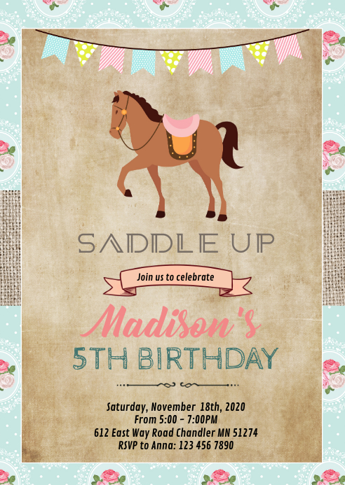 Modele Invitation D Anniversaire Cheval Chic Minable Postermywall Modele Invitation D Anniversaire Cheval Chic Minable Postermywall