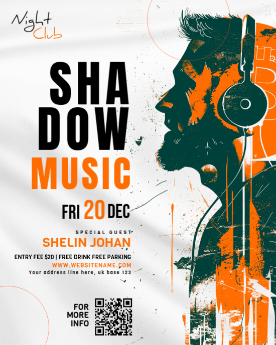 Shadow Music Template Instagram Portrait