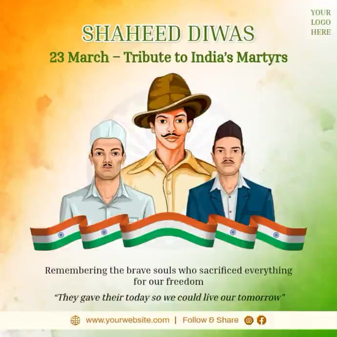 Shaheed Diwas Instagram Ad Template | PosterMyWall