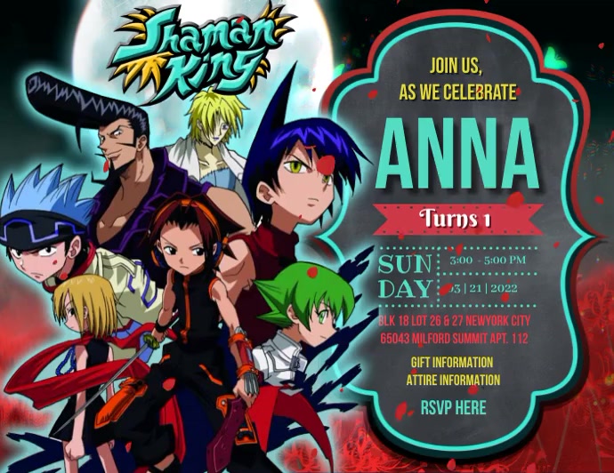 Shaman King Flyer (US Letter) template
