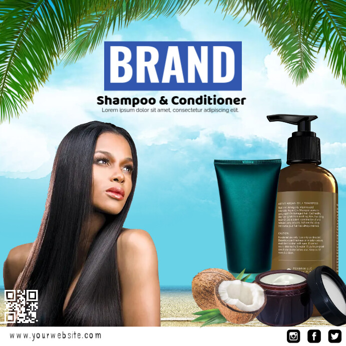 shampoo and conditioner instagram post Template | PosterMyWall