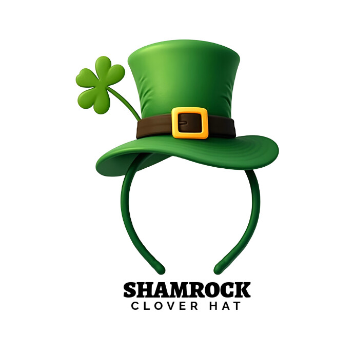 Shamrock clover hat Logótipo template