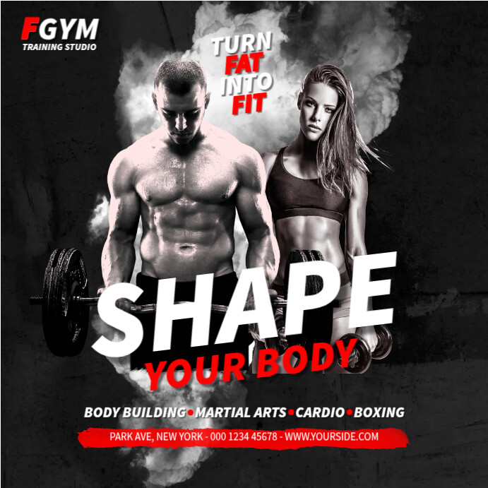Shape Your Body Ads Template | PosterMyWall