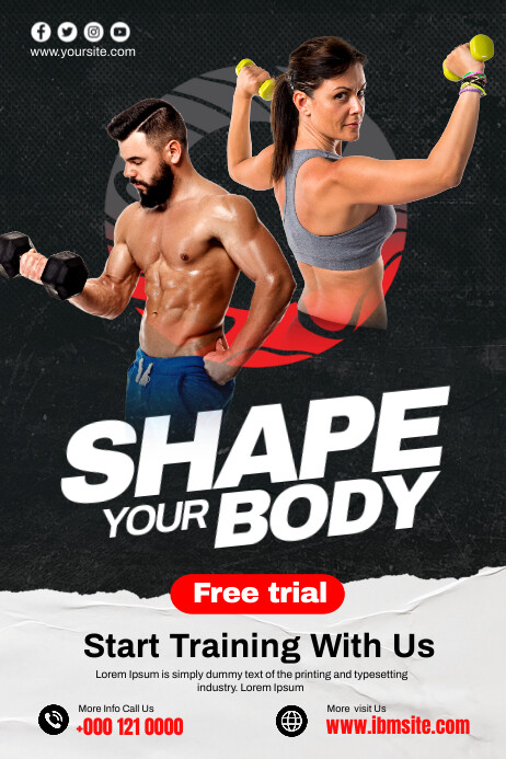 SHAPE YOUR BODY Poster template