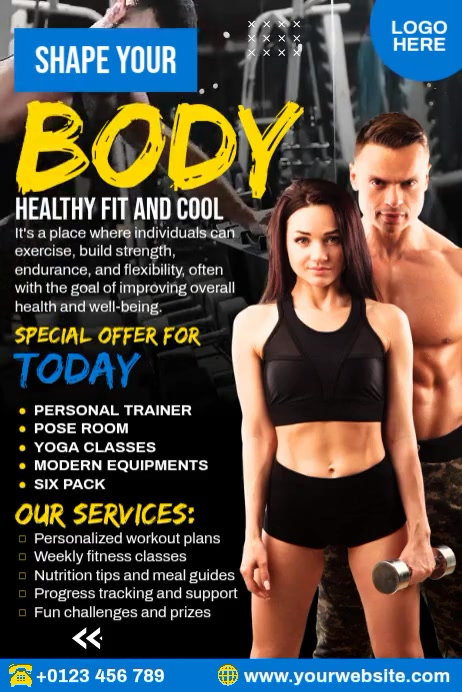 Shape Your Body Template | PosterMyWall