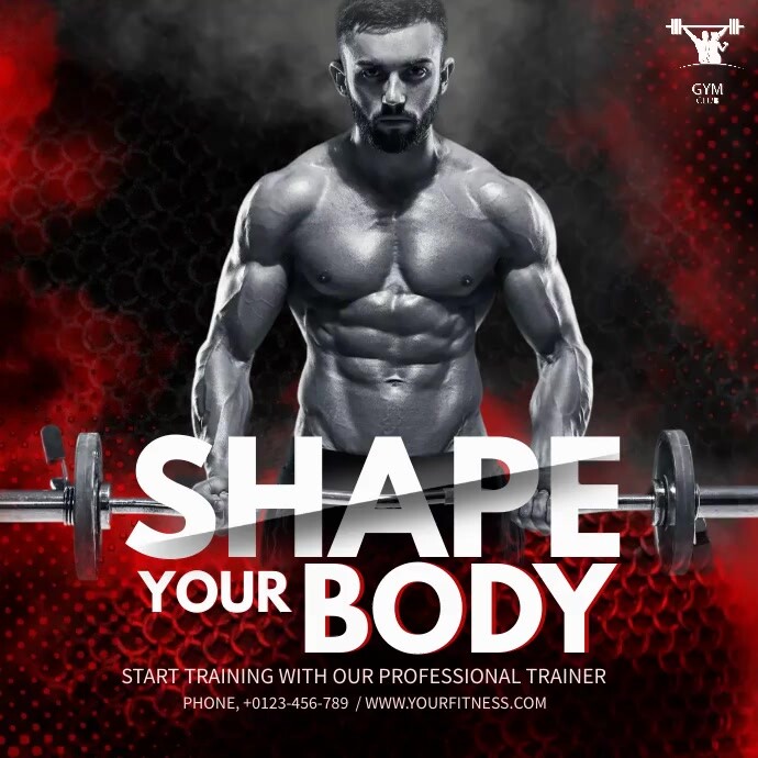 Shape Your Body Instagram Plasing template