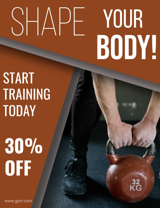 shape your body Flyer (US Letter) template