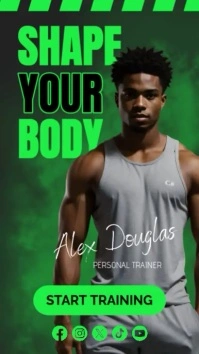 Shape Your Body personal trainer story ad template