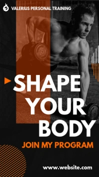 shape your body whatsapp status instagram sto template