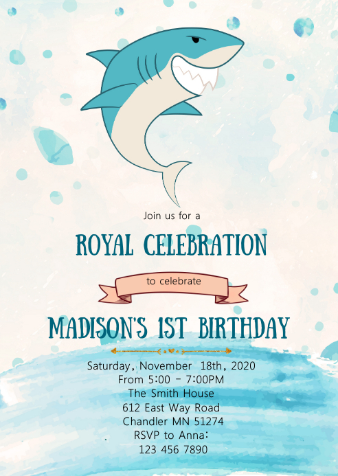 Modele Invitation Anniversaire Requin Postermywall Modele Invitation Anniversaire Requin Postermywall